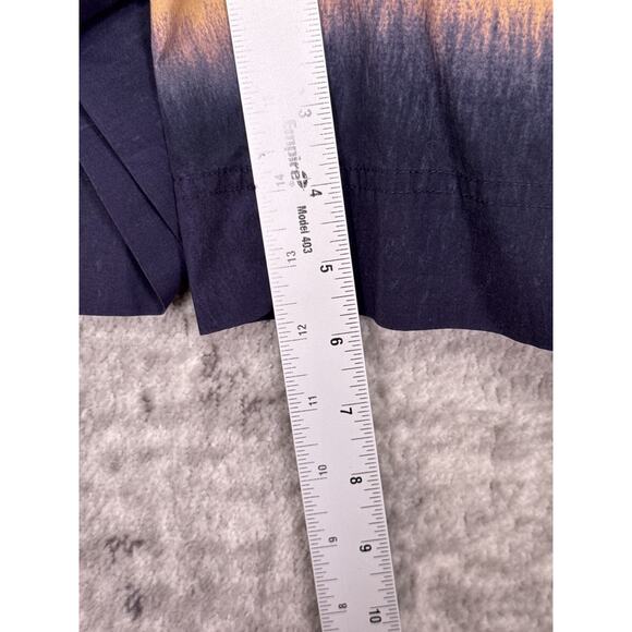 Banana Republic Romper Medium Womens Cotton Poplin Green & Navy Tie Dye - Picture 6 of 11